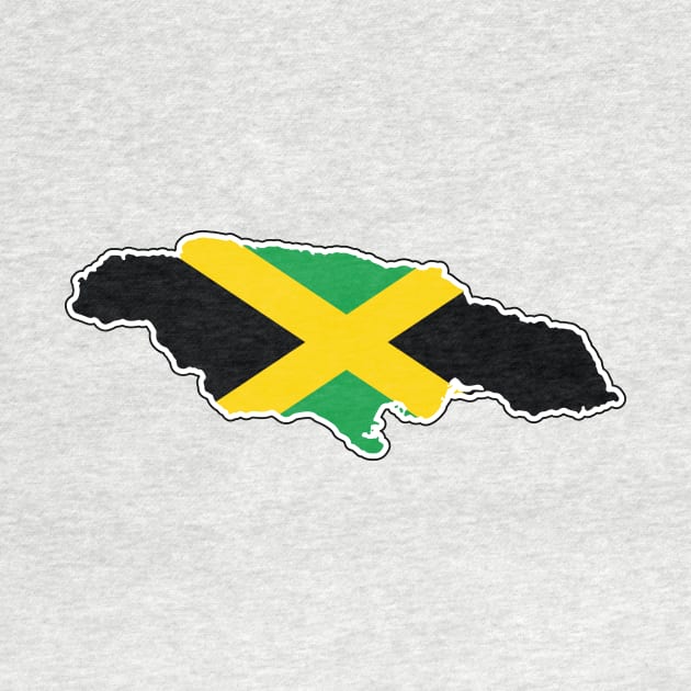 Jamaica National Flag and Map by IslandConcepts